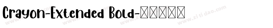 Crayon-Extended Bold字体转换
